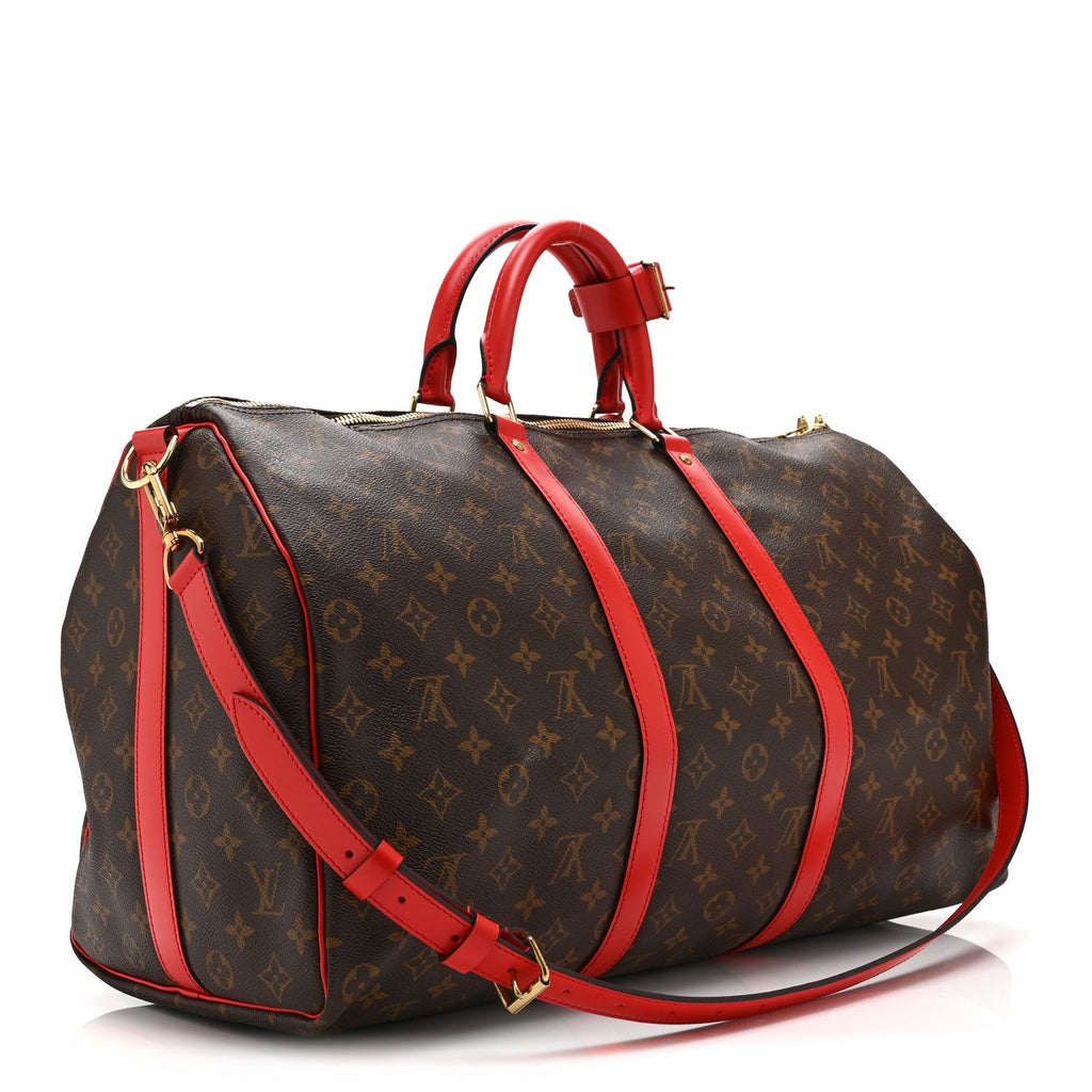 Calfskin Monogram Keepall Bandouliere 50 Coquelicot wholesalehk.shop