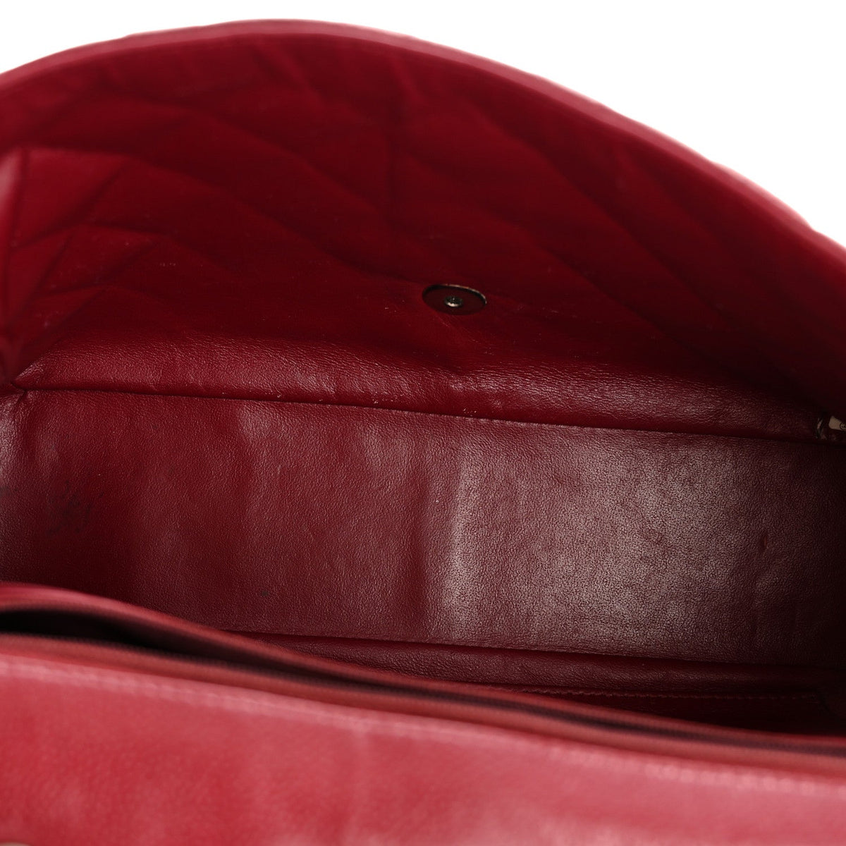 Caviar Quilted Jumbo Double Flap Dark Red wholesalehk.shop