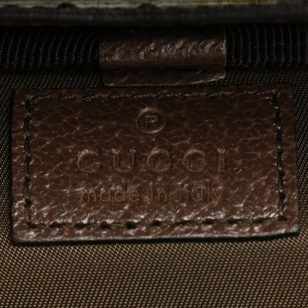 GG Supreme Monogram Textured Calfskin Web Ophidia Vanity Cosmetic Case Beige Ebony New Acero wholesalehk.shop
