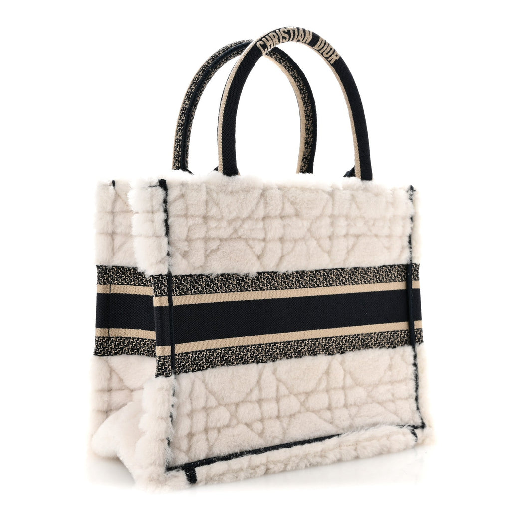 Shearling Cannage Small Book Tote Ecru Blue £¨ Direct shipment via from wholesalehk.shop