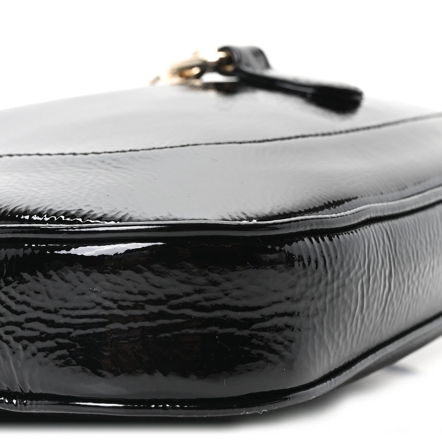 Patent Calfskin Small Jackie Shoulder Bag Black £¨ Direct shipment via from wholesalehk.shop
