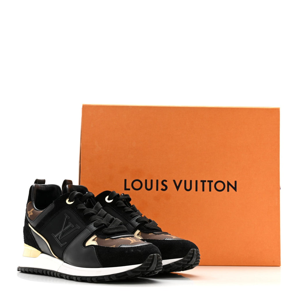 Suede Calfskin Recycled Monogram Nylon Run Away Sneakers 39 Black £¨ Direct shipment via from wholesalehk.shop