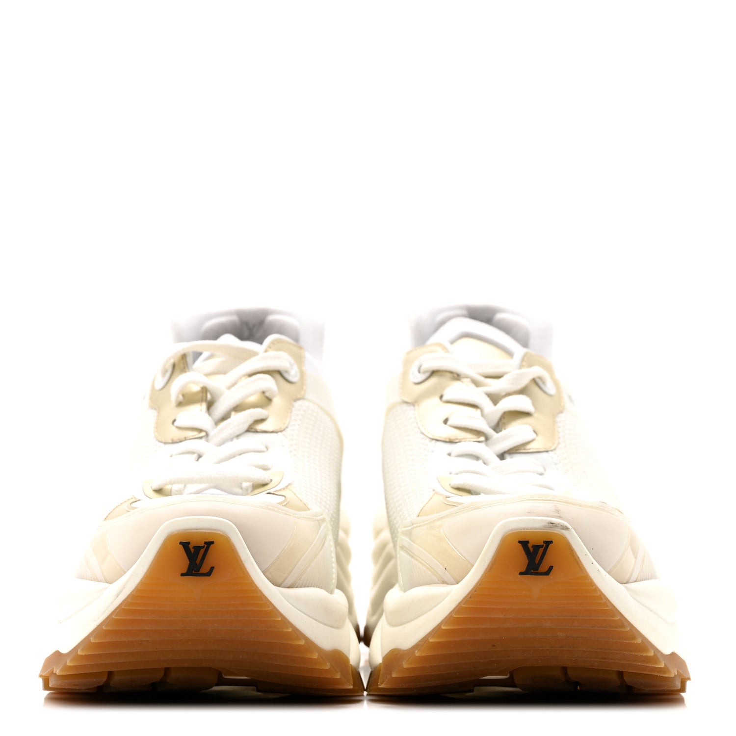 Monogram Calfskin Run 55 Sneakers 40 White £¨ Direct shipment via from wholesalehk.shop