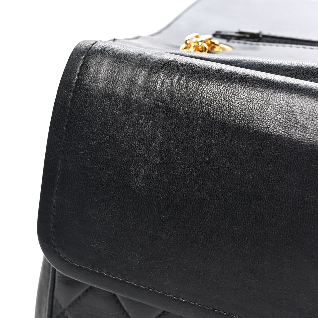 Lambskin Quilted Medium Double Flap Bijoux Chain Black wholesalehk.shop