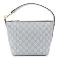 GG Supreme Monogram Textured Calfskin Web Super Mini Ophidia Shoulder Bag Light Blue wholesalehk.shop