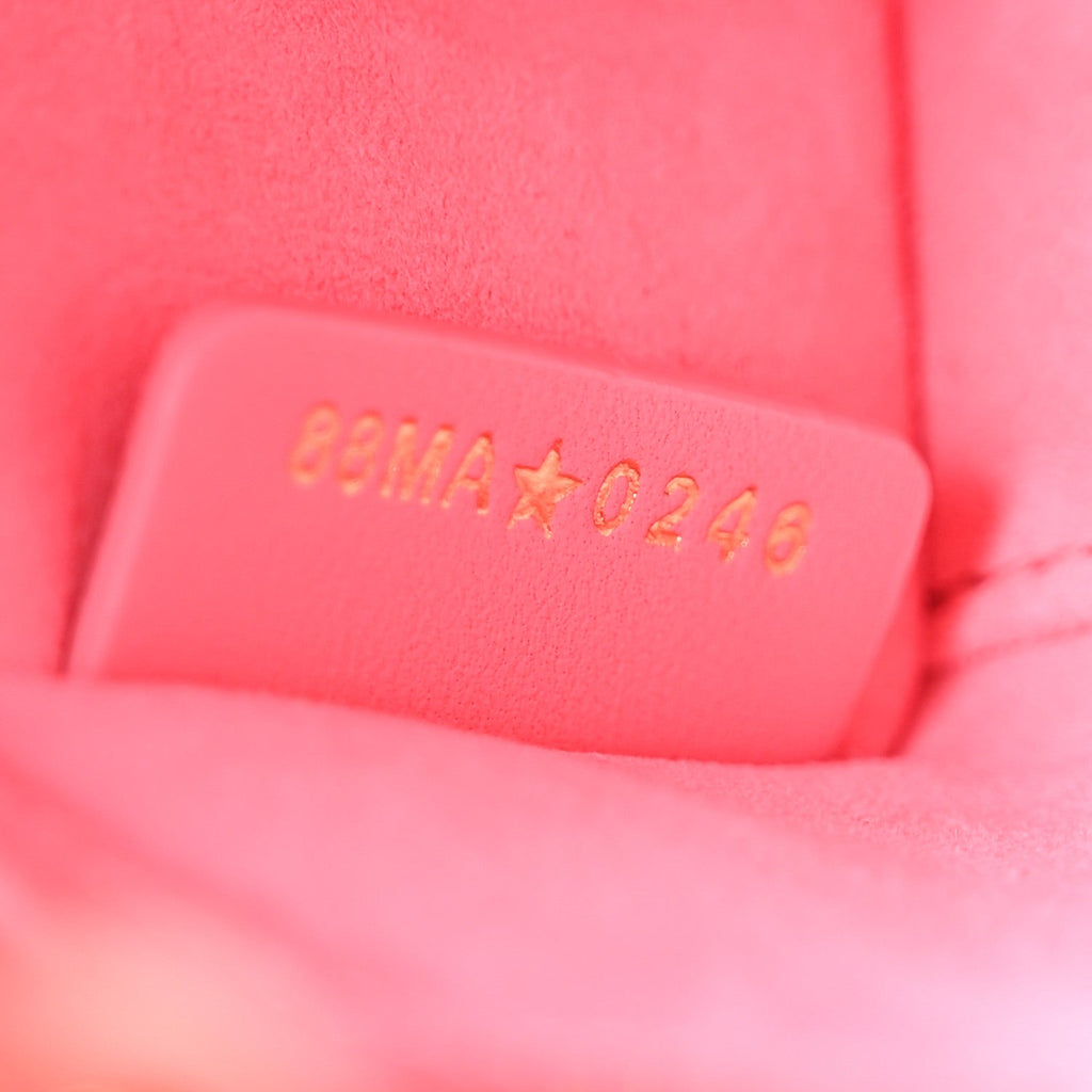 Lambskin Cannage Mini Lady D-Joy Fraise wholesalehk.shop