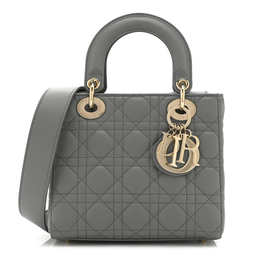 Lambskin Cannage Small My ABCDior Lady Dior Grey wholesalehk.shop