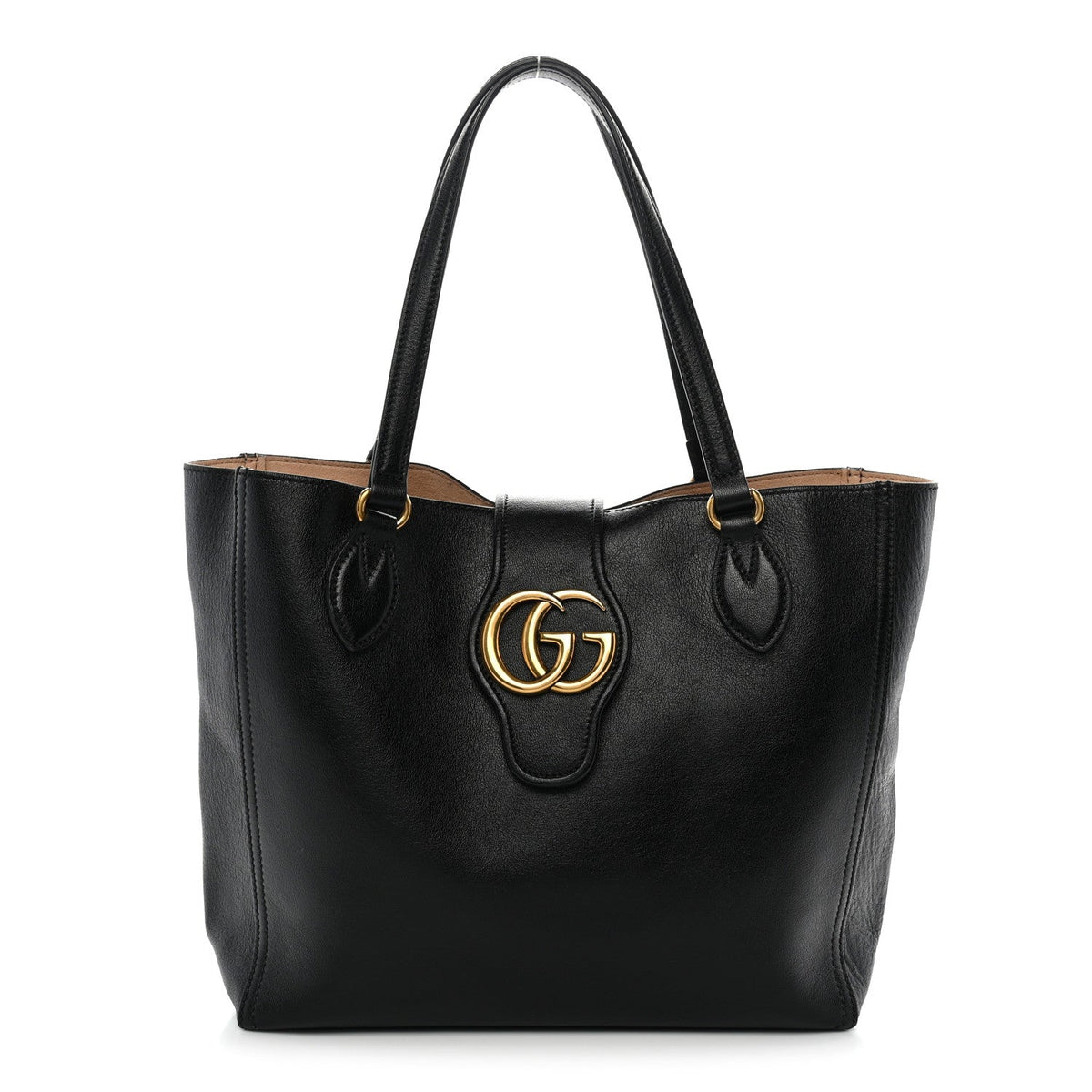 New Sakai Calfskin Lux Small Dahlia Tote Black wholesalehk.shop