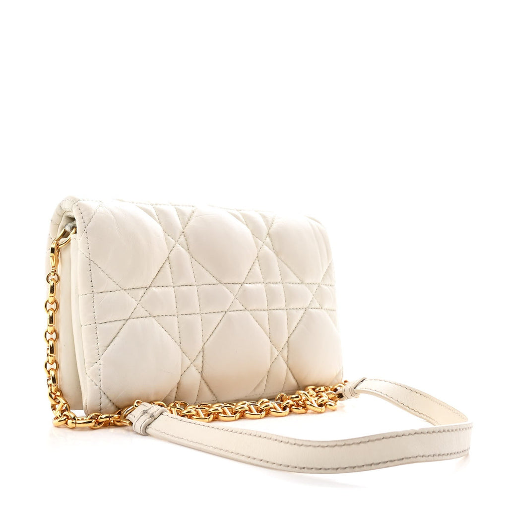Calfskin Macrocannage Mini Caro Bag White wholesalehk.shop