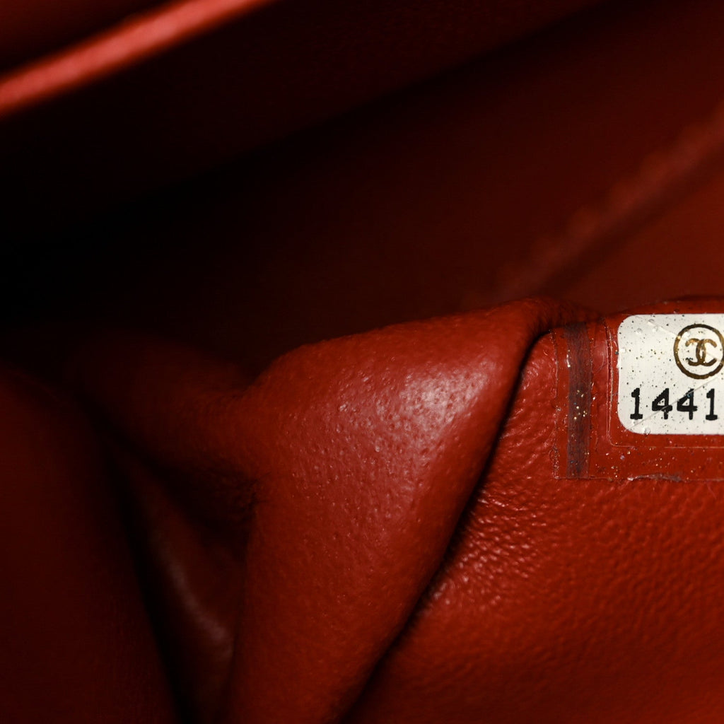Caviar Quilted Medium Double Flap Red wholesalehk.shop