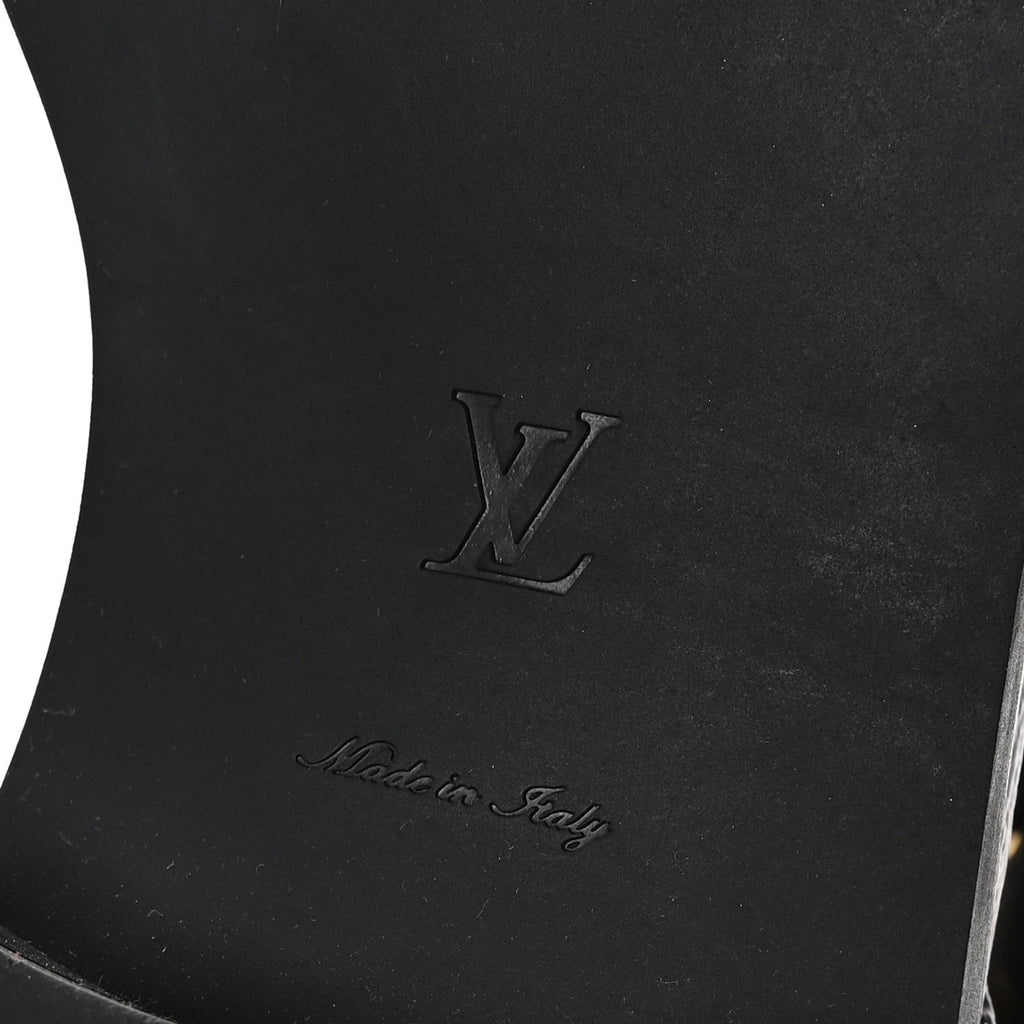 Calfskin Monogram Wonderland Flat Ranger Boots 39 Black £¨ Direct shipment via from wholesalehk.shop