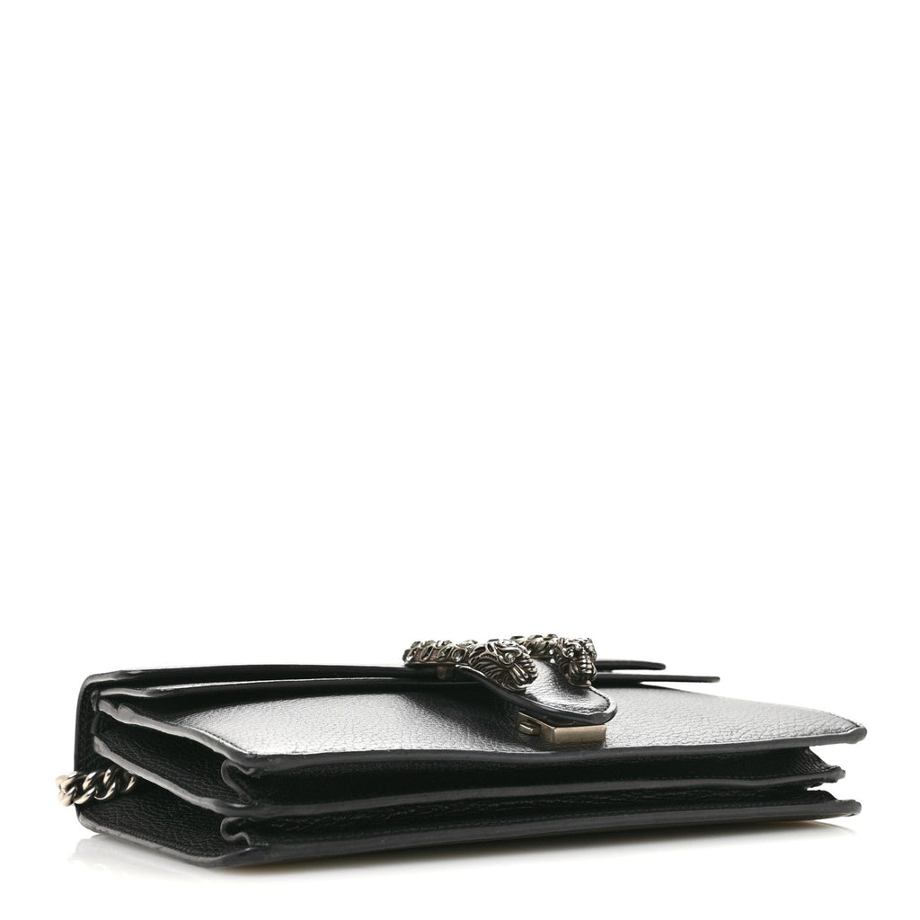 Pebbled Calfskin Small Dionysus Shoulder Bag Black wholesalehk.shop