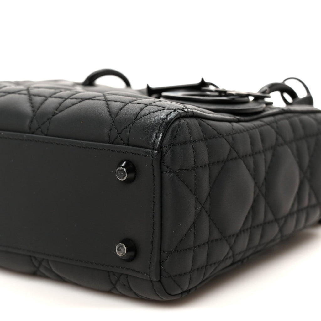 Ultra Matte Calfskin Cannage Mini Lady Dior Black wholesalehk.shop