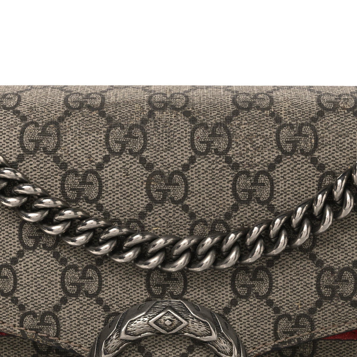 GG Supreme Monogram Small Dionysus Shoulder Bag Red wholesalehk.shop