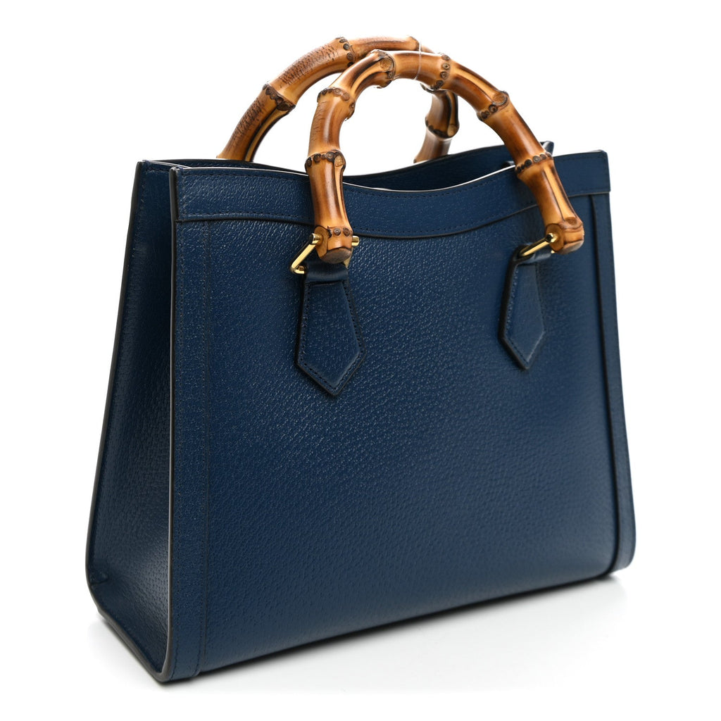 Textured Dollar Calfskin Web Small Diana Tote Bag Royal Crop wholesalehk.shop