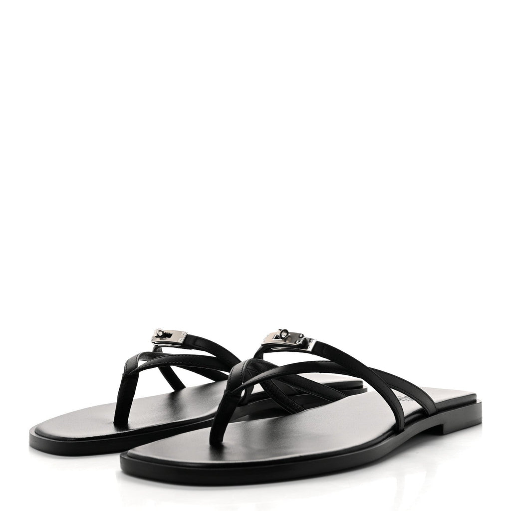 Calfskin Miss Sandals 39 Black wholesalehk.shop