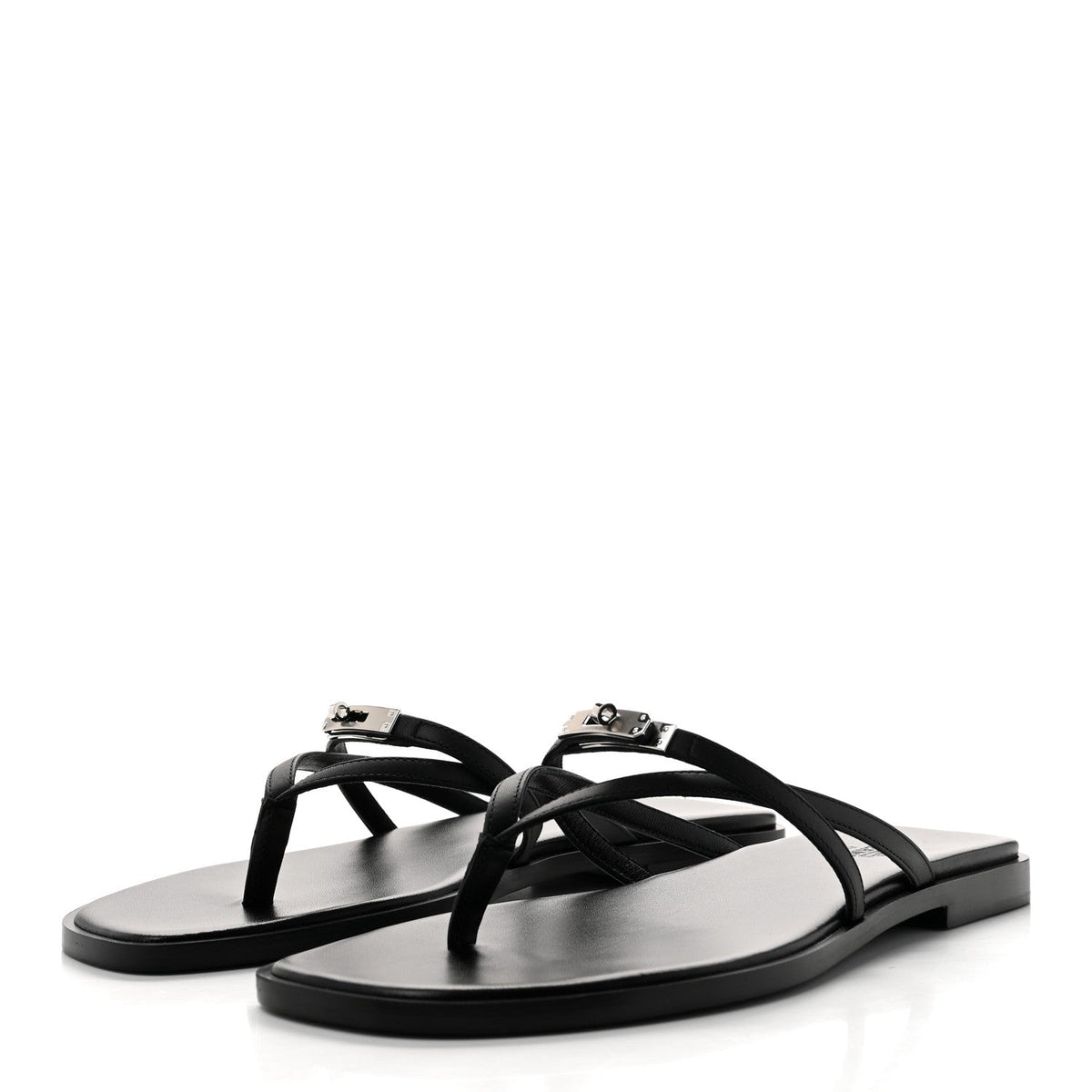 Calfskin Miss Sandals 39 Black wholesalehk.shop