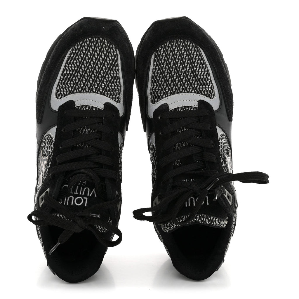 Suede Calfskin Mesh Mens Run Away Sneakers 7 Black £¨ Direct shipment via from wholesalehk.shop