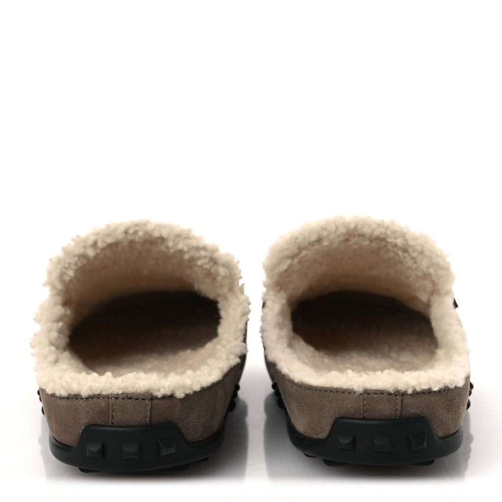 Suede Goatskin Shearling Go Mules 38 Brun Frume Ecru wholesalehk.shop
