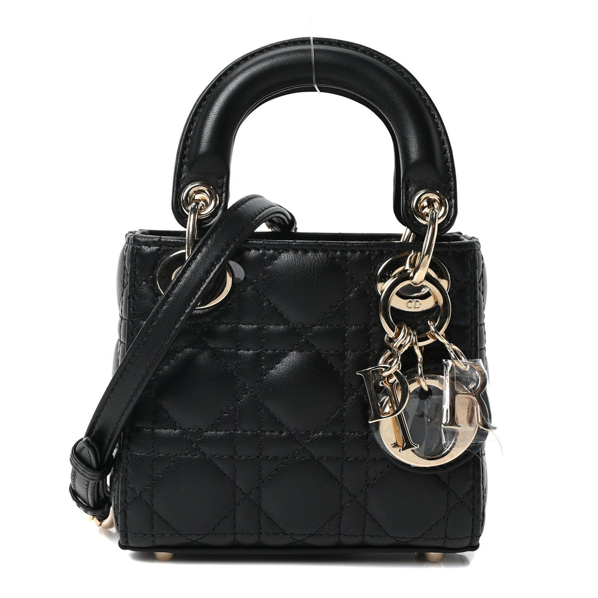 Lambskin Cannage Micro Lady Dior Black wholesalehk.shop