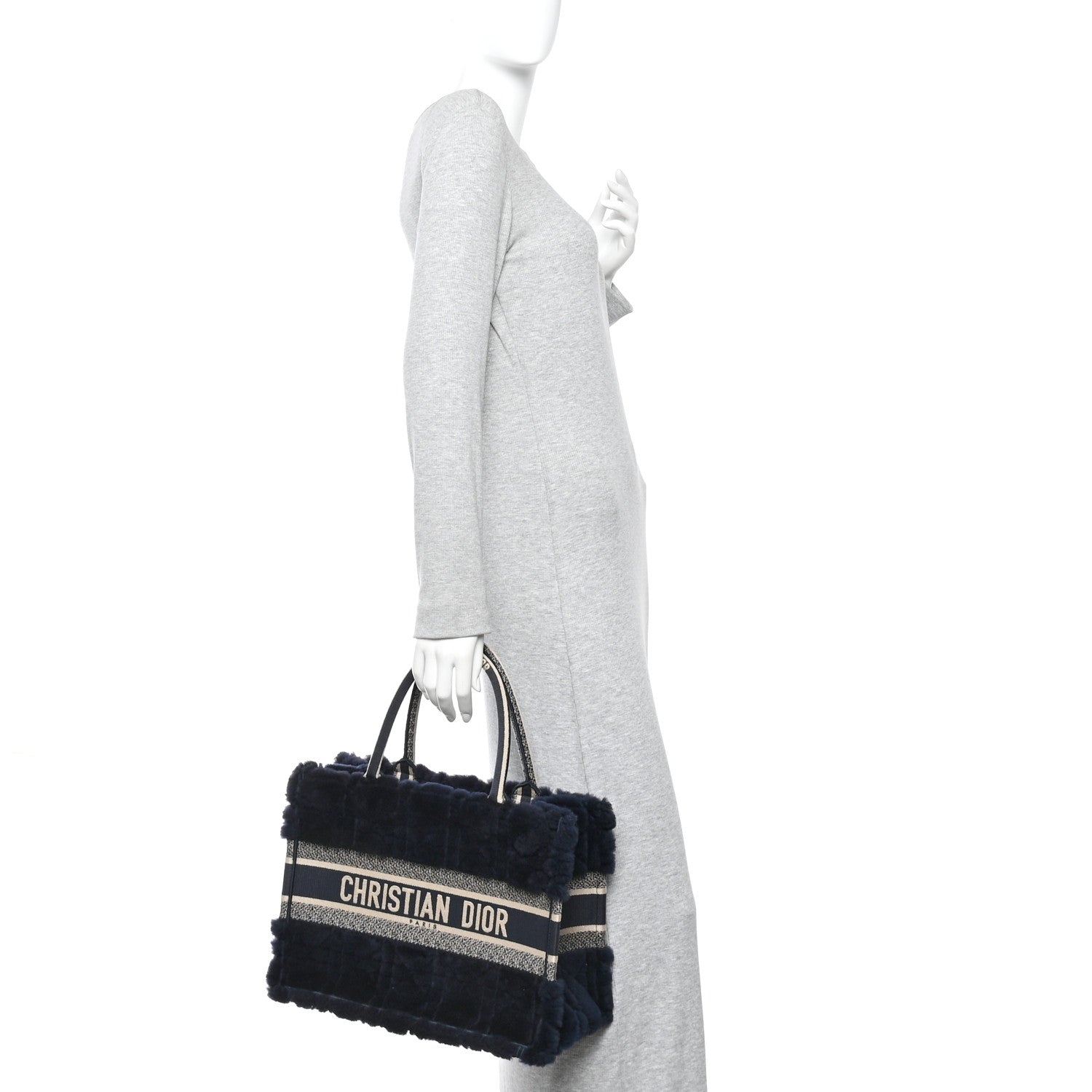 Shearling Cannage Medium Book Tote Deep Blue Natural £¨ Direct shipment via from wholesalehk.shop
