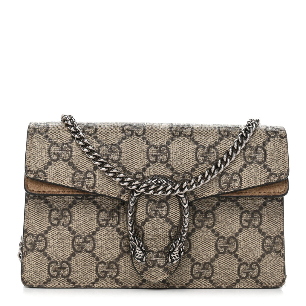 GG Supreme Monogram Super Mini Dionysus Shoulder Bag Taupe wholesalehk.shop