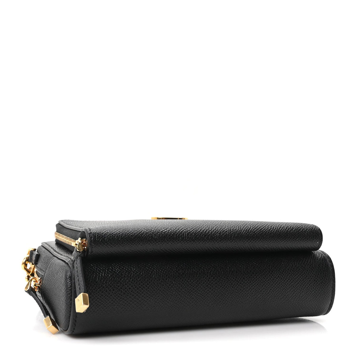 Grained Calfskin Caro Double Pouch Black wholesalehk.shop