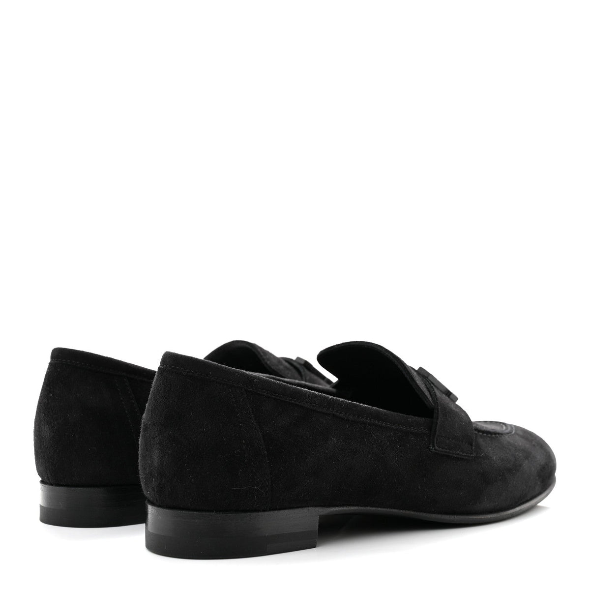 Suede Goatskin Paris Loafers 36 Black wholesalehk.shop