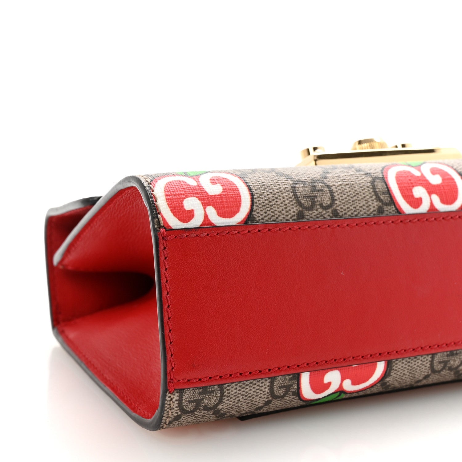GG Supreme Monogram Apple Small Padlock Shoulder Bag Beige Multicolor Lobster Red £¨ Direct shipment via from wholesalehk.shop