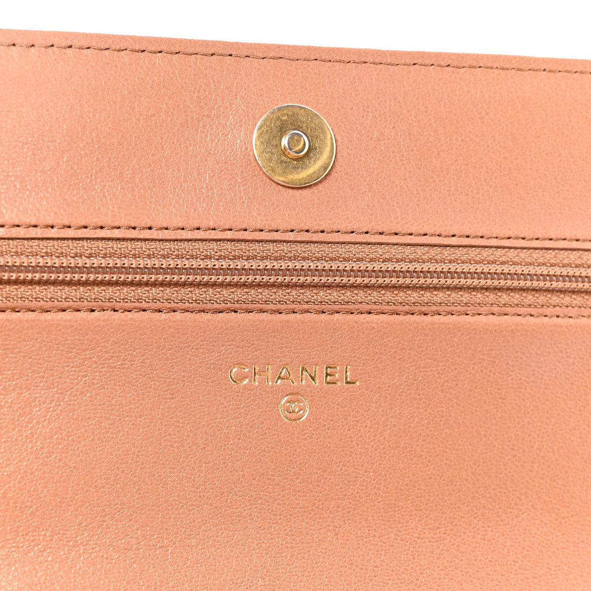 Lambskin Quilted Chanel 19 Wallet On Chain WOC Brown wholesalehk.shop