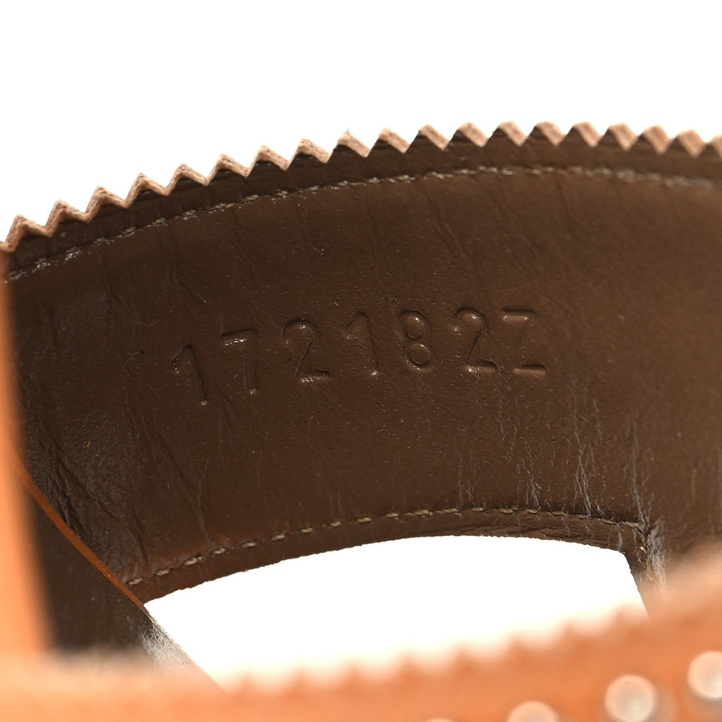 Calfskin Legend Wedge Sandals 38 Natural wholesalehk.shop