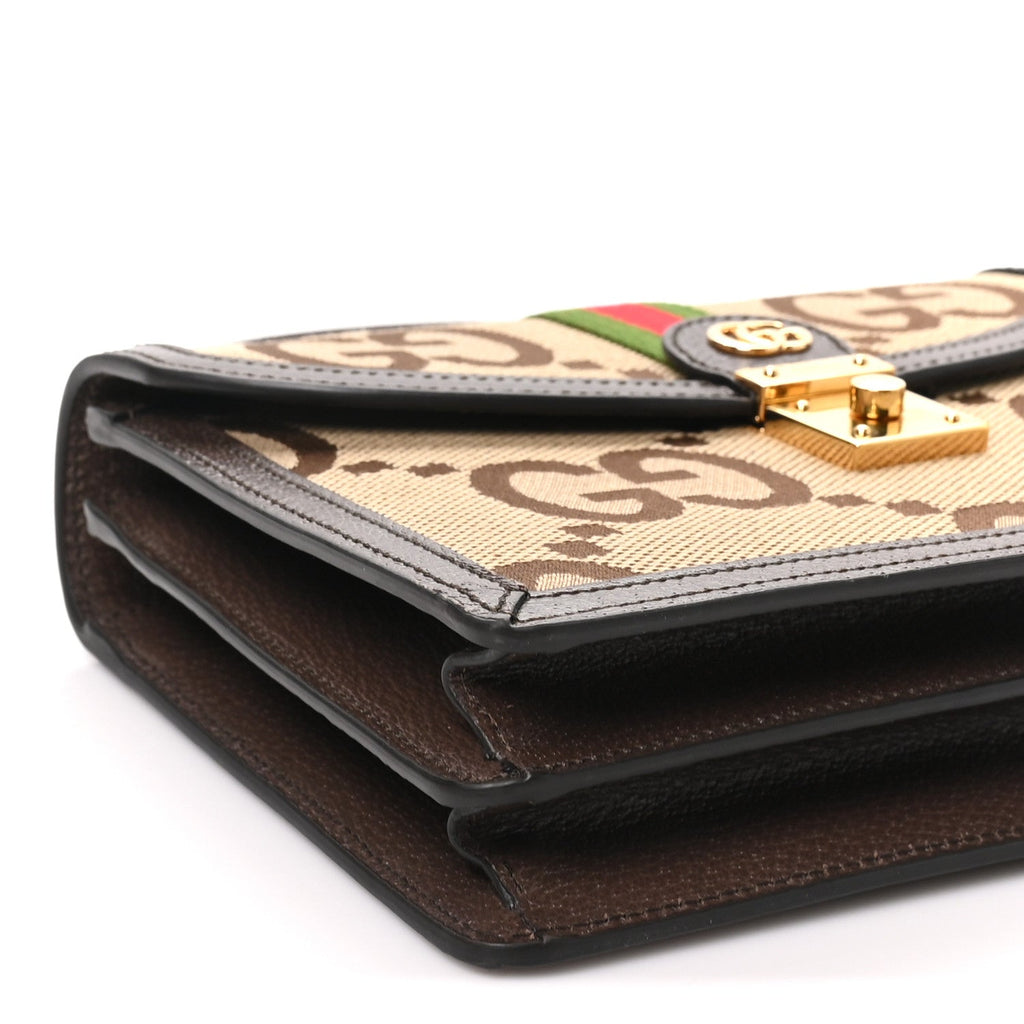 Monogram Jumbo GG Textured Dollar Calfskin Web Small Ophidia Padlock Top Handle Bag Camel Ebony New Acero £¨ Direct shipment via from wholesalehk.shop