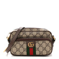 GG Supreme Monogram Textured Dollar Calfskin Web Mini Ophidia Convertible Shoulder Bag Beige Ebony New Acero wholesalehk.shop