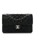 Caviar Quilted Small Double Flap Black wholesalehk.shop