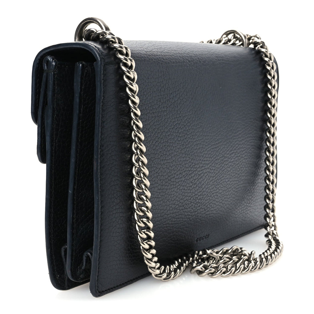 Pebbled Calfskin Small Dionysus Shoulder Bag Black wholesalehk.shop
