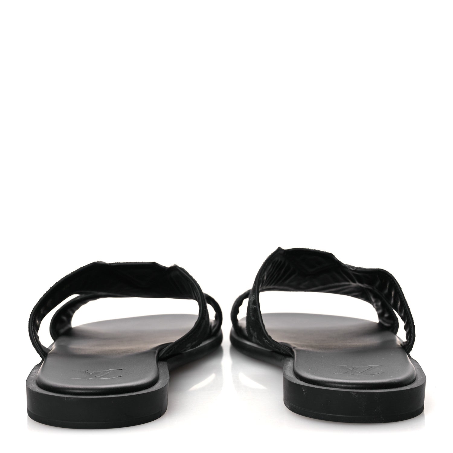 Monogram Denim Mens LV Oasis Mules 9.5 Black £¨ Direct shipment via from wholesalehk.shop