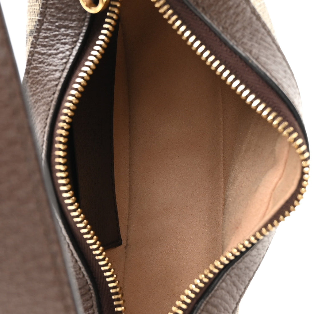 GG Supreme Monogram Textured Calfskin Web Mini Ophidia Half Moon Hobo Beige Ebony New Acero wholesalehk.shop