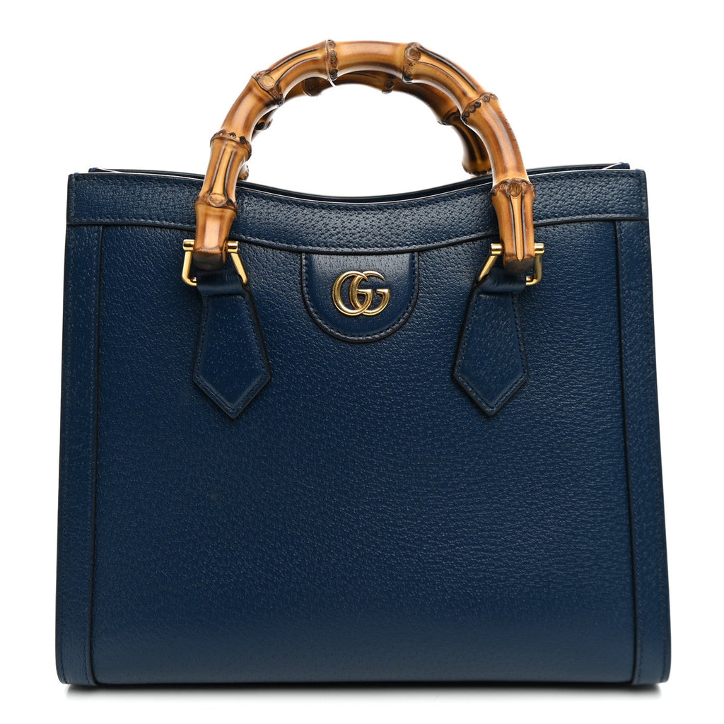 Textured Dollar Calfskin Web Small Diana Tote Bag Royal Crop wholesalehk.shop