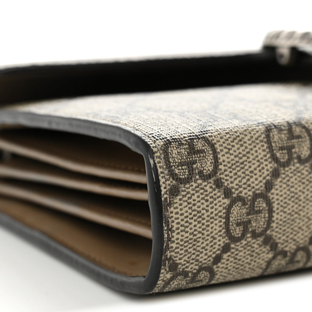 GG Supreme Monogram Mini Dionysus Chain Wallet Beige Taupe wholesalehk.shop