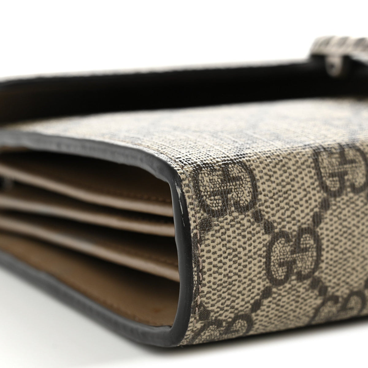 GG Supreme Monogram Mini Dionysus Chain Wallet Beige Taupe wholesalehk.shop