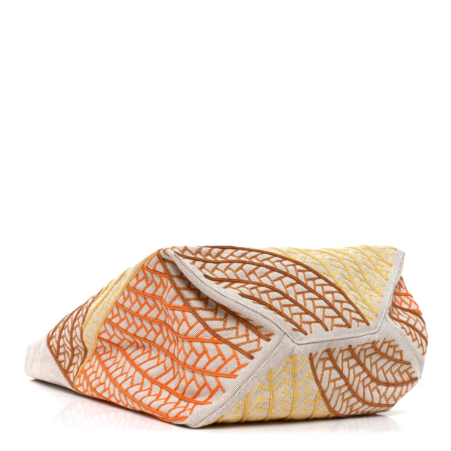 H Canvas Embroidered Poisson Natte Beach Bag Camel Jaune £¨ Direct shipment via from wholesalehk.shop