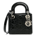 Patent Cannage Mini Lady Dior Black wholesalehk.shop
