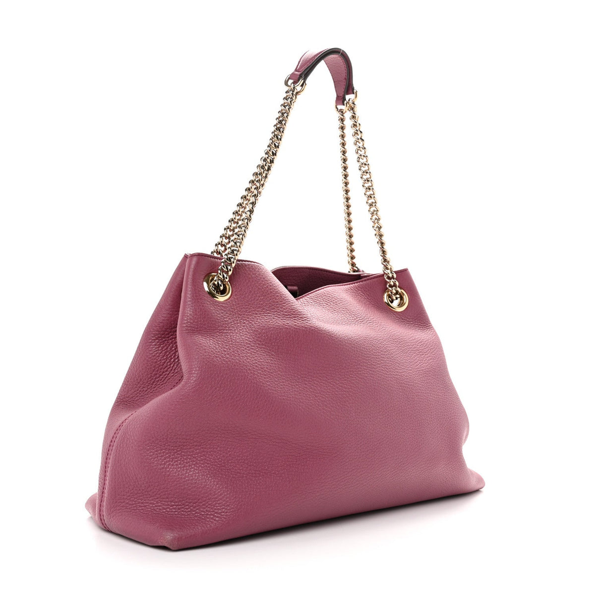 Pebbled Calfskin Medium Soho Chain Shoulder Bag Peonia Flower wholesalehk.shop