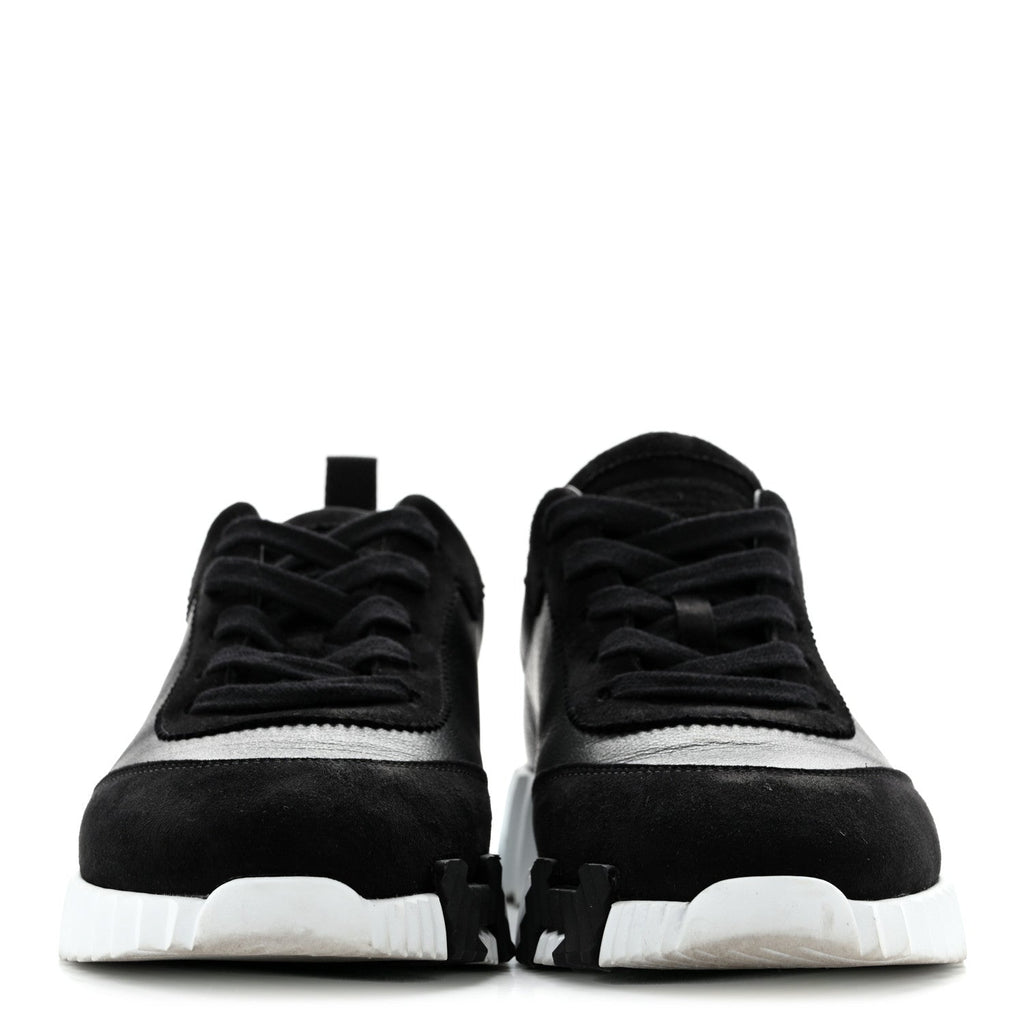 Goatskin Suede Goatskin Bouncing Sneakers 37 Black wholesalehk.shop