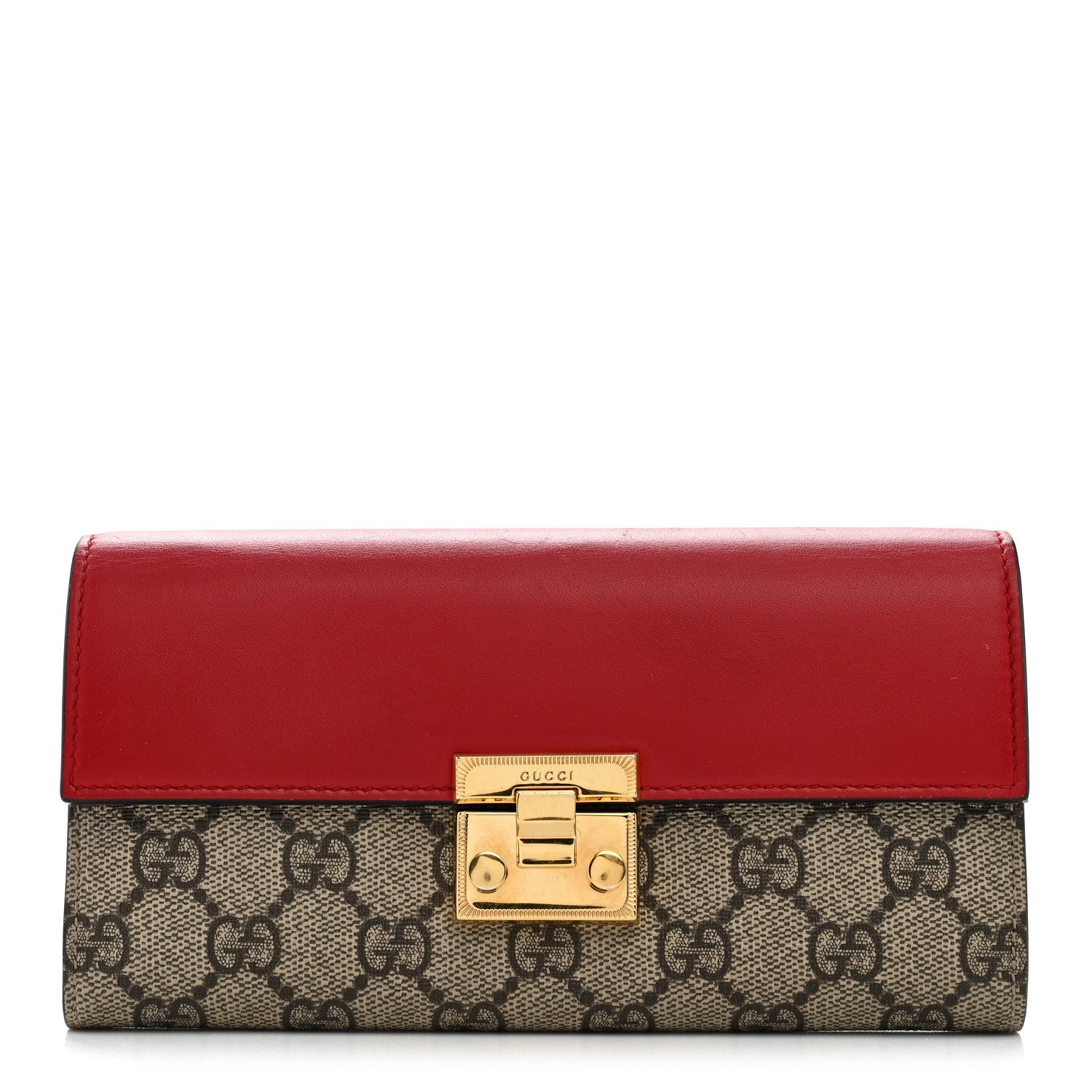 GG Supreme Monogram Moon Calfskin Padlock Continental Chain Wallet Beige Ebony Hibiscus Red New Rosette £¨ Direct shipment via from wholesalehk.shop