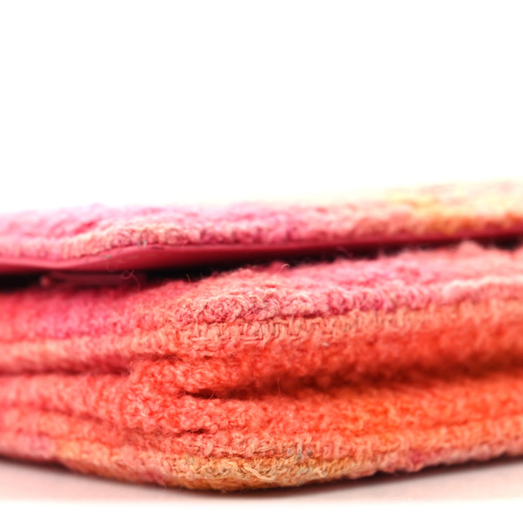 Wool Tweed Lambskin Quilted Chanel 19 Wallet On Chain WOC Coral Pink wholesalehk.shop