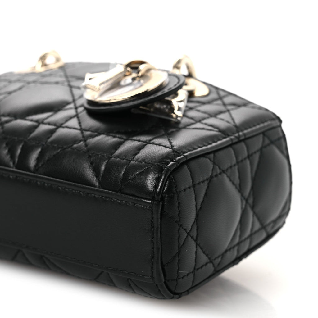 Lambskin Cannage Micro Lady D-Joy Black wholesalehk.shop