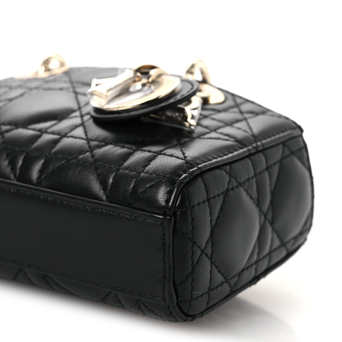 Lambskin Cannage Micro Lady D-Joy Black wholesalehk.shop