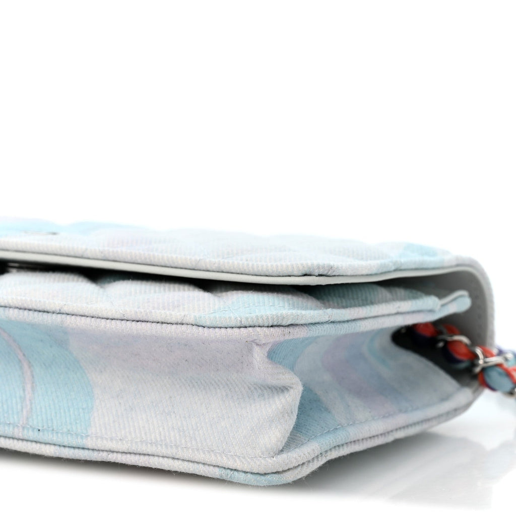 Canvas Quilted Jungle Jeans Wallet on Chain WOC Multicolor wholesalehk.shop