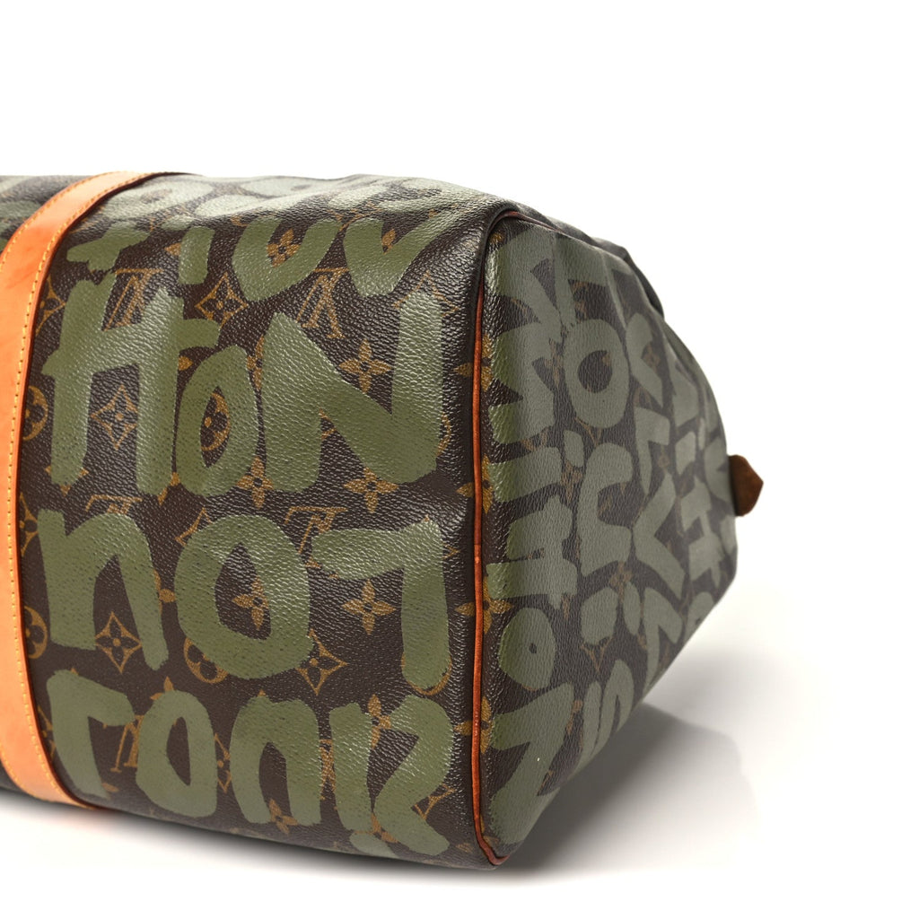 Graffiti Keepall 50 Kaki wholesalehk.shop